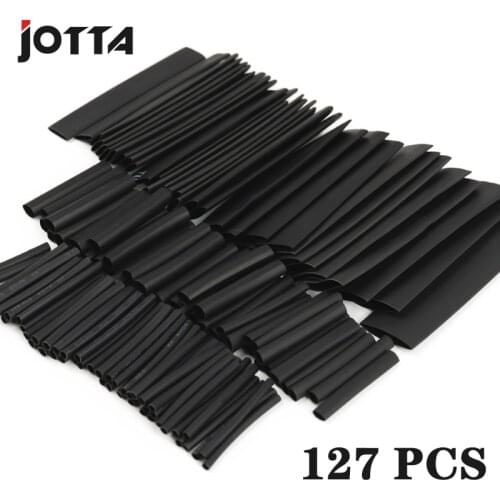 127 Pcs Heat Shrink Sleeving Tube Tube Assortment Kit Electrical Connection Electrical Wire Wrap Cable Waterproof Shrinkage 2:1