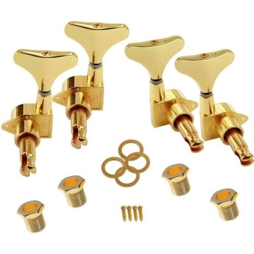 New Chrome Guitar Sealed Tuners Tuning Pegs Machine Heads 2R2L For 4 String Bass