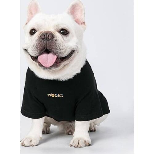 Dog Clothes for Small Dogs French Bulldog Clothes Dog Costume Pet Clothes Cat Chothes Pet Summer Dress Summer Black T-shirt