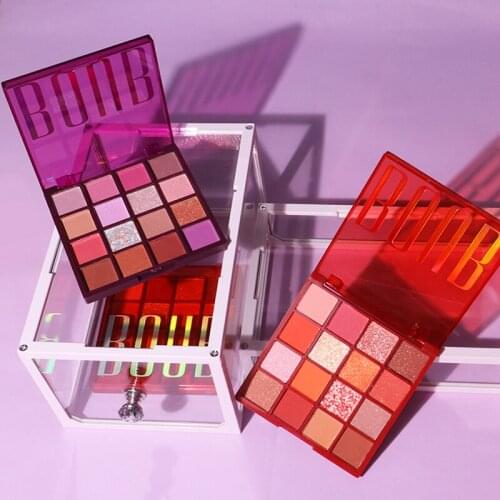 New 16 Color Sunrise Eye Shadow Palette Sequins Glitter Matte Pigment Eyeshadow Loose Powder Luxury Quality Eyeshadow TSLM1