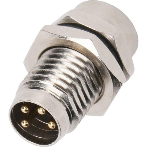 Plastic Waterproof Cable Glands Waterproof Gasket M8-F1-P4 Needle Socket 4Pin M8 Connector IP67 Back Board Mounted Epoxy Resin