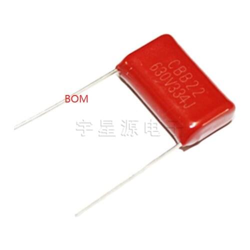 10PCS 630V334J P15mm CBB Polypropylene film capacitor