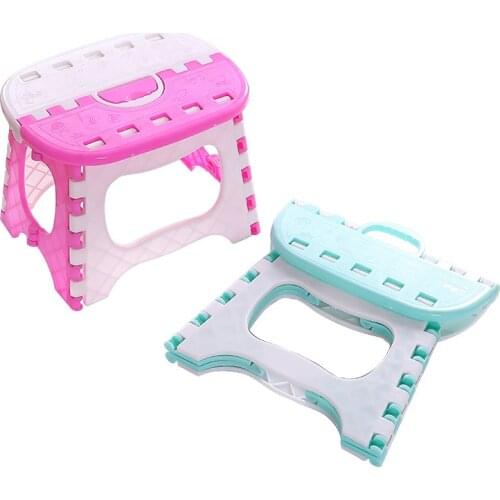 Aprince Child Adult Outdoor Portable Folding Stool Portable Bathroom Small Bench Color Matching Plastic Folding Stool