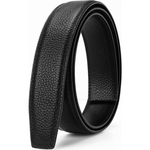 Brand Belt 100% Pure Cowhide Belt Strap No Buckle Genuine Leather Belts Automatic Buckle Belt For Men High Quality