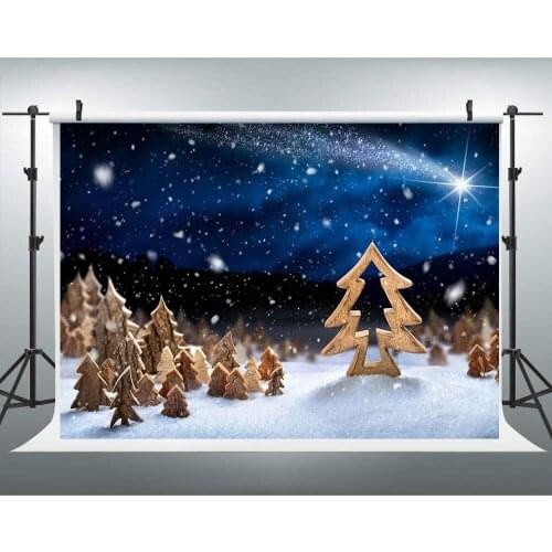 Christmas background 7x5ft photo photography background cartoon christmas tree starry snow newborn custom name studio background