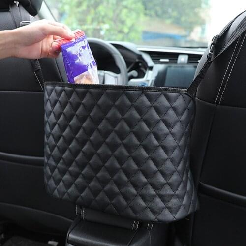 Storage Net Mesh Large Capacity Durable Mesh Bag Pocket with Buckle for Car Storage