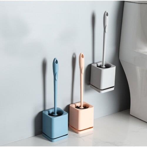 Toilet brush No Dead Corner Toilet Household Toilet Brush Punch-free Wall-mounted Cleaning Brush With Long Handle Kit