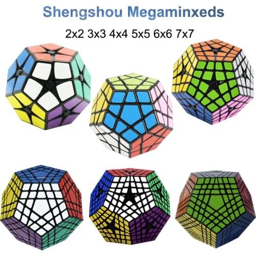 Shengshou Megaminxeds 2x2 3x3 4x4 5x5 6x6 7x7 Magic-Cube Speed Puzzle Cubes stickerless Cubo magico toys professional 12 sides c