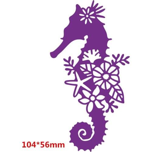 Sihouette Animal Sea Horse Metal Cutting Dies Stencils For DIY Scrapbooking Decorative Embossing Paper Cards Handcraft Die Cut