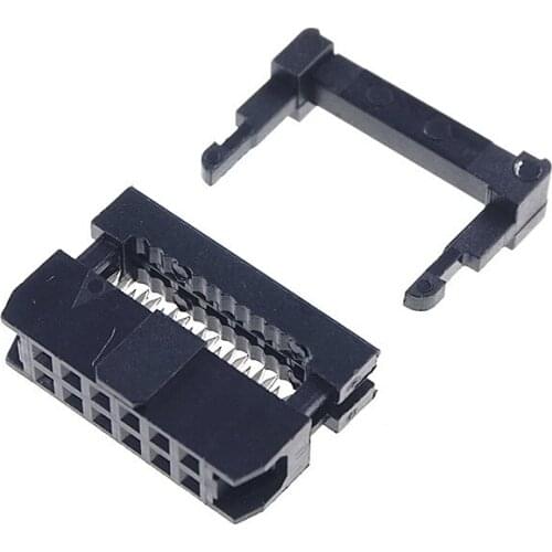 10 Pcs 0.079" 2.00mm 12 Pin dual Row IDC Connector 2x6 P 12 position Rectangular Female Socket Receptacle Ribbon Cable
