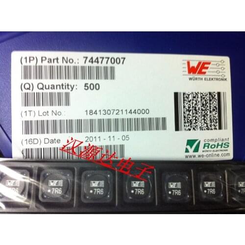 74477007 WE7R6 7.6UH 8A 12X12X8MM shielded power inductor SMD