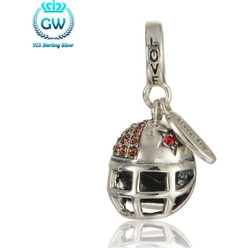 925 Sterling Silver Jewelry Rugby Charms Sport Charms For Jewelry Making Bracelets & Bangles Jewelry Findings & Comonents S317