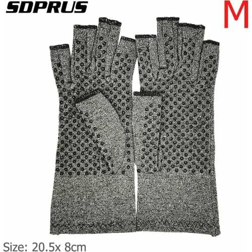 Unisex Men Women Anti-static Arthritis Gloves Non-slip Compression Joint Pain Relief Care Hand Mittens Half-finger Gloves