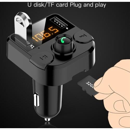 Car Wireless FM Transmitter Bluetooth MP3 Music Player Handsfree Calling Dual USB Charger Auto Interior Accessories