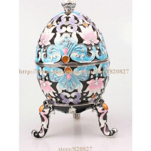 Faberge Egg Trinket Jewelry Box with a Pearl on Top for Sale Estee Egg Treasures Egg Trinket Holder Faberge Egg Jewelry trinket