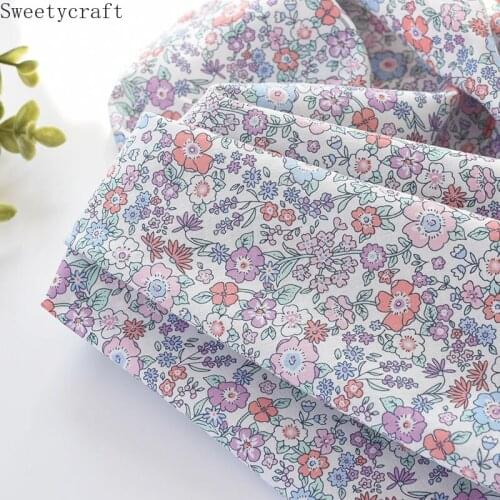 Flower Garden Print High branch Cotton Fabric By Half Meter DIY Sewing Spring Summer Dress Shirt Making Clothes Textile Material