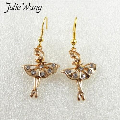 Женские золотые серьги Julie Wang China At AliExpress