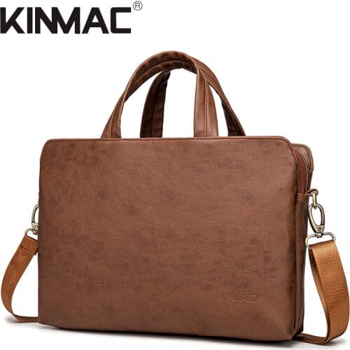 Kinmac Brand Messenger Handbag Laptop Bag 13,14,15,15.6 Inch,Shockproof Man Lady Leather Case For MacBook Notebook PC Dropship