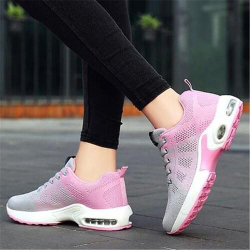 Summer Ladies Trainers Casual Mesh Sneakers Pink Women Flats Lightweight Soft Sneakers Breathable Footwear Basket Shoes Eu 36-41