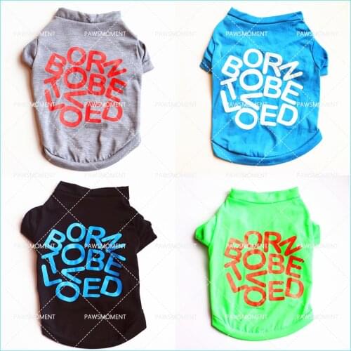 Summer Chihuahua Cotton Tshirt Pet Dog Clothes for Small Dogs Clothing Letter Print Vest for Yorkies Dog Apparel Pug Costume