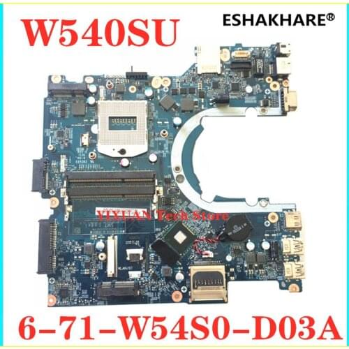 For W550SU W54S0U Laptop motherboard 6-71-W54S0-D03A motherboard HM86 100% Fully Tested&High quality