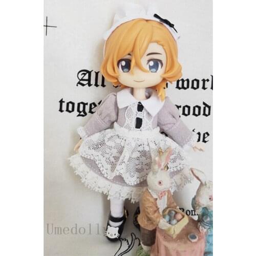 1PCS Lovely Kitchen Maid Dress for OB11, Obitsu 11, GSC, Molly Doll Clothes Outfits Accessories