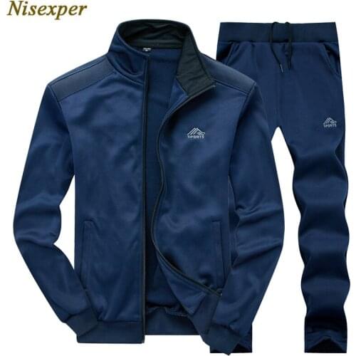 Mens Clothes 2 Piece Mans Jackets and Coats Sets Autumn Winter Sweatshirt Sports Suit Man Sportswear Outdoor Sweatsuit