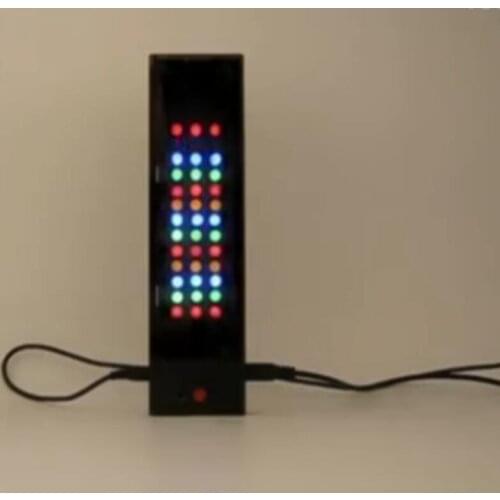 DIY kits Music 16x3 LED Spectrum indicator Audio Amplifier Board Voice control Level indicator VU Meter With Case