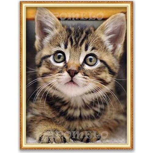Animal Cat DIY Cross Stitch Embroidery 11CT Kits Craft Needlework Set Printed Canvas Cotton Thread Home Decoration New Design