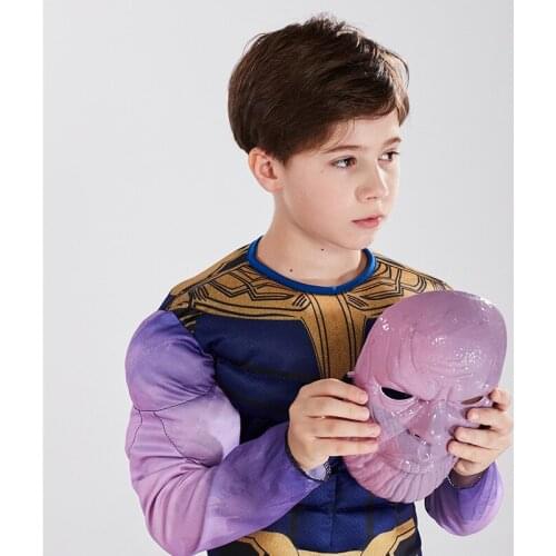 New Child Boys Muscle Costume Movie Super Villain Kids Halloween Fancy-Dress Carnival Party Cosplay Costume