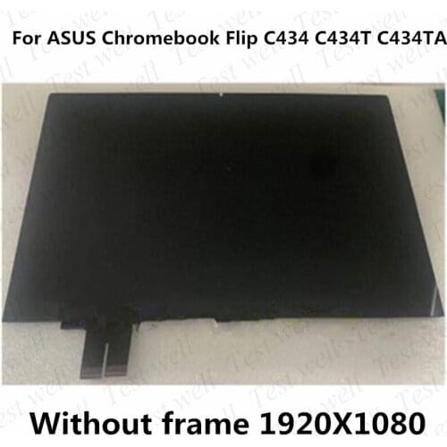 Test well original 14'' FHD 1920X1080 LCD LED Touch Screen Digitizer Assembly For ASUS Chromebook Flip C434 C434T C434TA