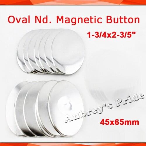 Oval 45x65mm 100 Sets NEW Fridge Dialog Box Nd. Strong Magnetic Badge Back Button Maker Supply Materials