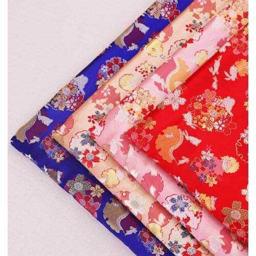 Brocade pattern jacquard fabric for cheongsam and kimono sewing designer clothing patchwork material of DIY