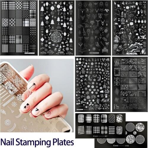 High quality Big Size 9.5*14.5cm Flower/geometric shaped nail art template for DIY nail art decoration plate tools zjoyplus1-51