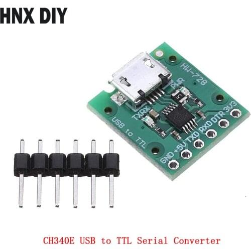 5pcs CH340E USB to TTL Serial Converter, 5V/3.3V Alternative CH340G Module For Arduino Pro mini CH340