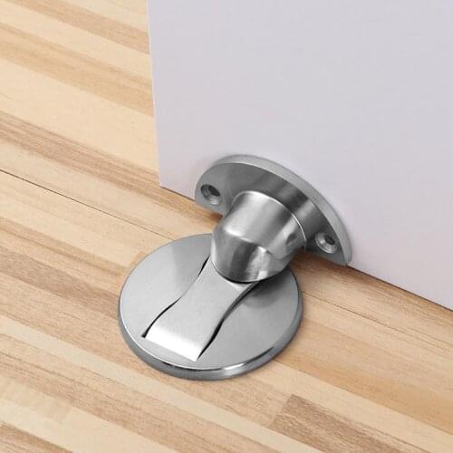 Stainless Steel Strong Magnetic Door Stop Floor Mount Doorst