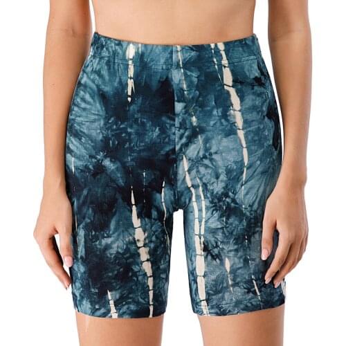 Women High Waist Sports Shorts Summer Tie Dyed Push Up Slim Fit Running Shorts Female Gym Workout Fitness Clothes Bottoms
