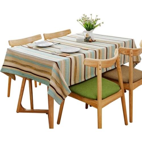 Modern Striped Tablecloth Coffee Table Cover Rectangular Dining Table Cloth Oilproof Tafelkleed Home Decor Mantel Mesa Tapete