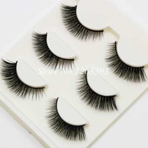 YOKPN Handmade Cotton Stems Thick False Eyelashes Cross Messy Natural 3D Stereoscopic Fake Eyelashes Smoked Stage Makeup Lashes