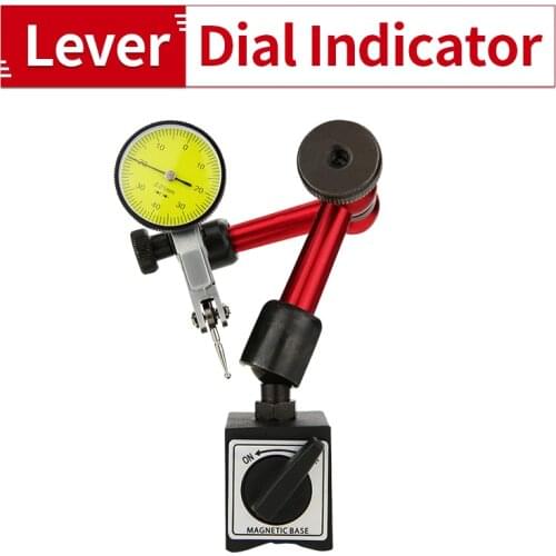 Lever dial indicator Dial Indicator Magnetic Holder Dial Gauge Magnetic Stand Base Micrometer Measuring Tool Hour Type Indicator