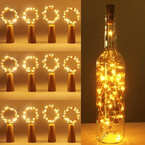 12 Pack Bottle Lights Cork Lights for Wine Bottles 2m 20 LED Copper Wire Fairy Lights DIY Indoor/Outdoor Decoration Warm White
