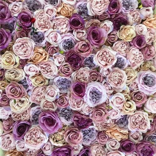 SPR Free Shipping-10pcs/lot 3D high quality Artificial wedding rose flower wall background arrangement flowers decorations