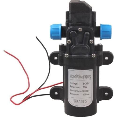 60W DC 12V 0.8 145psi High Pressure Water Pump Micro Electric Diaphragm Water Pump Automatic Switch
