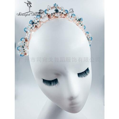 The Talisman classical ballet tutu performance beaded ballet tiara women handmade headpiece ballet crown romantic T004
