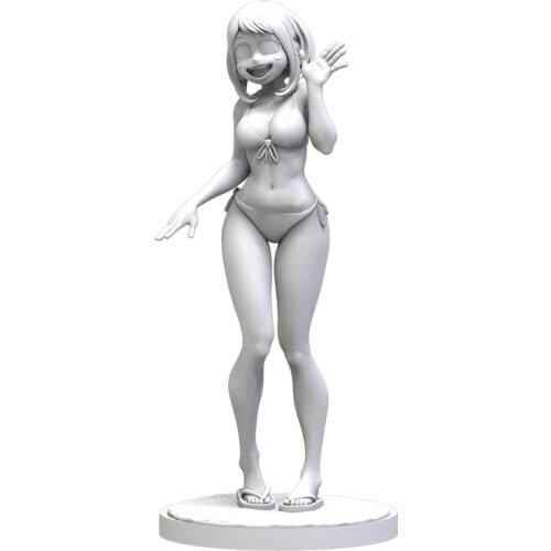 1/24 75mm 1/18 100mm Resin Model Kits Swimsuit Cartoon Girl Unpainted No Color RW-228