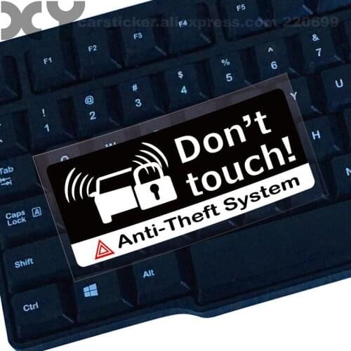 2 Pcs Dont Touch Jdm Decal Truck Bumper Window Car Sticker Truck Vinyl Decal Anti Theft Warning Stickers for Cars and Motorcycle