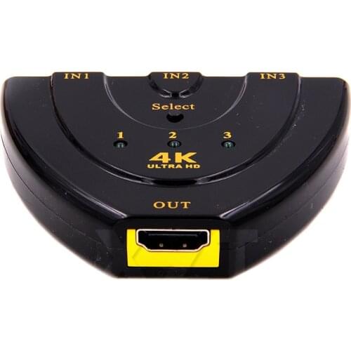 3 Port HDMI-compatible Switcher 4K*2K 3D Mini HDMI-compatible Splitter 3 in 1 out Port Hub for DVD HDTV Xbox PS3 PS4 1080P