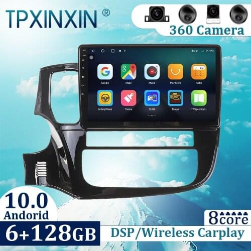 6+128GB For Mitsubishi Outlander 2014-2019 Android 10 Carplay Radio Player Car GPS Navigation Head Unit Car Radio with Screen