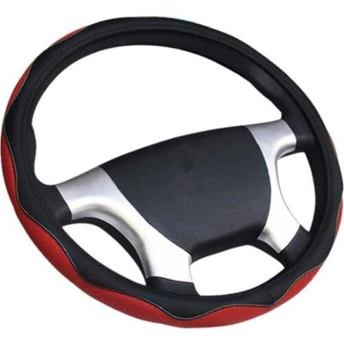 Car Truck Steering Wheel Cover Truck Bus Anti-Slip Universal Embossing Leather Car-styling 36cm 38cm 40cm 42cm 45cm 47cm 50CM