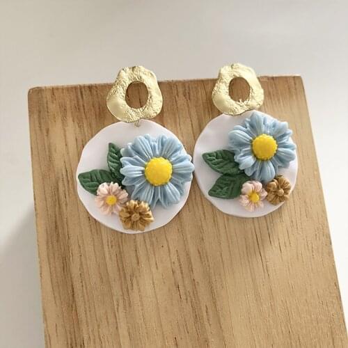 St Patricks Day Polka Dot Rainbow Polymeric Clay Earrings for Women Cute Handmade Soft Clay Dangle Earring Fashion Jewelry Gift